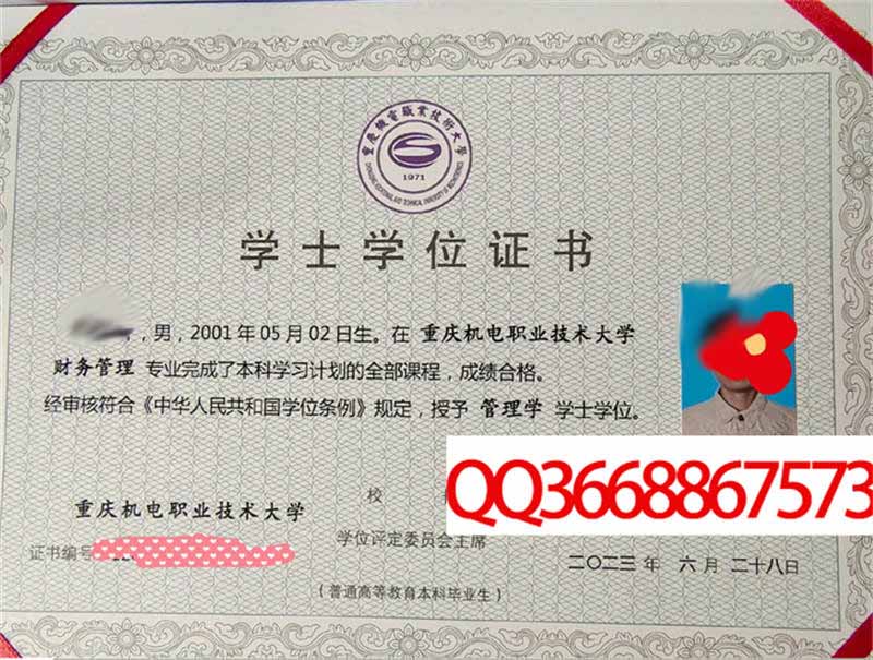 重庆工商大学2020年学位证样本