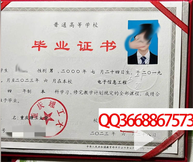 重庆大学2023年毕业证样本